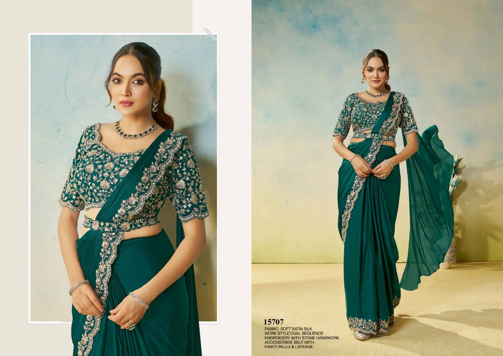 MOHMANTHAN ODYSSEY by Mahotsav 15700 to 15720 Series Indian Traditional Wear & Occasional Stitched Sarees At Wholesale Price